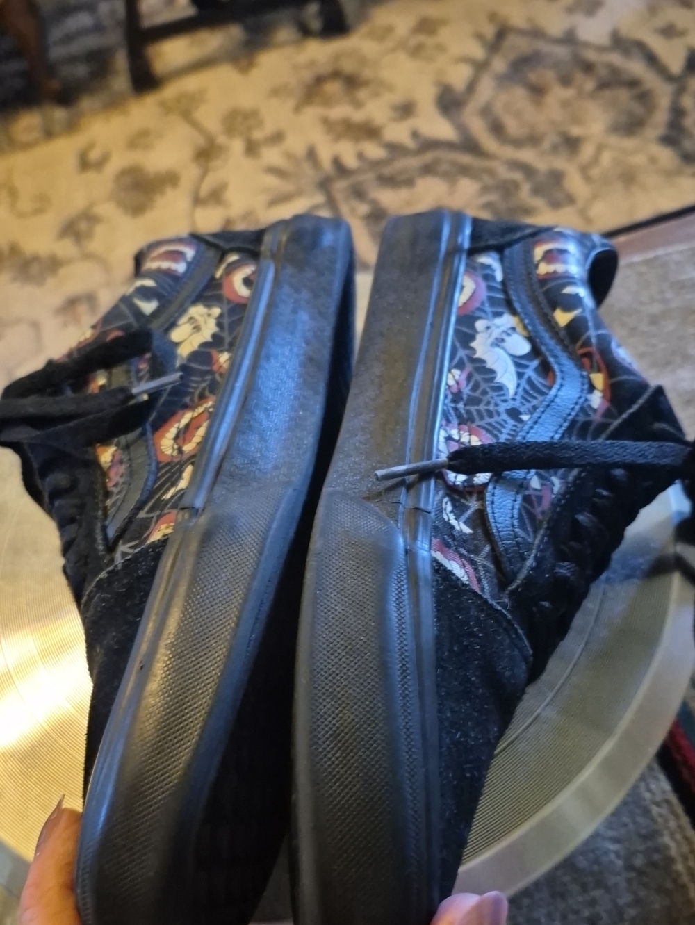 Vans Old Skool "Glow Frights" sneakers,Sz.Mens 8.5 Womens Sz.10. (#1533S) - Picture 6 of 16